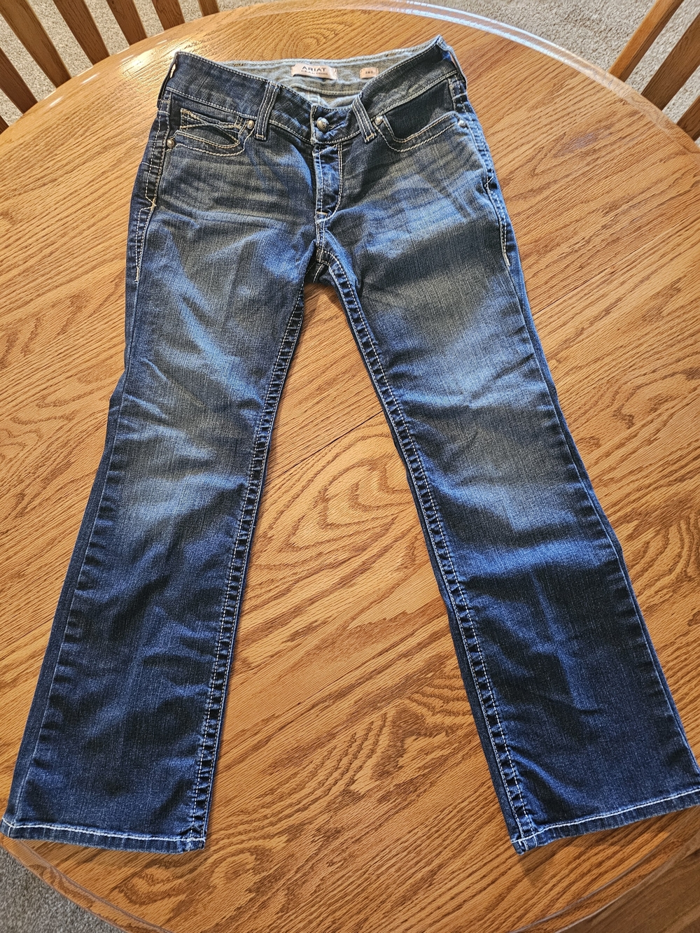 Ariat Dark Blue Bootcut Jeans with Fading 28S